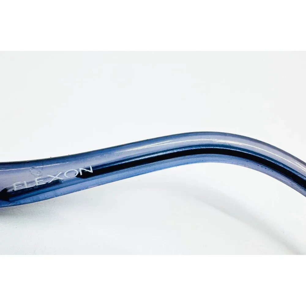 Flexon Eyeglasses Frames Unisex Slate Blue Oval Metal Marchon 46-18-130 36213